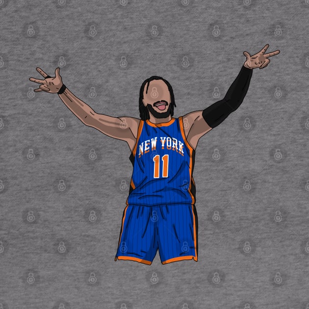 Jalen Brunson 3 Point Celebration Pose by Luna Illustration